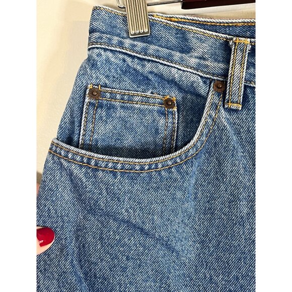 Vintage Disney Denim Shorts S Blue Minnie Mouse 80s Mom Jorts Retro Classic Chic - Picture 5 of 14